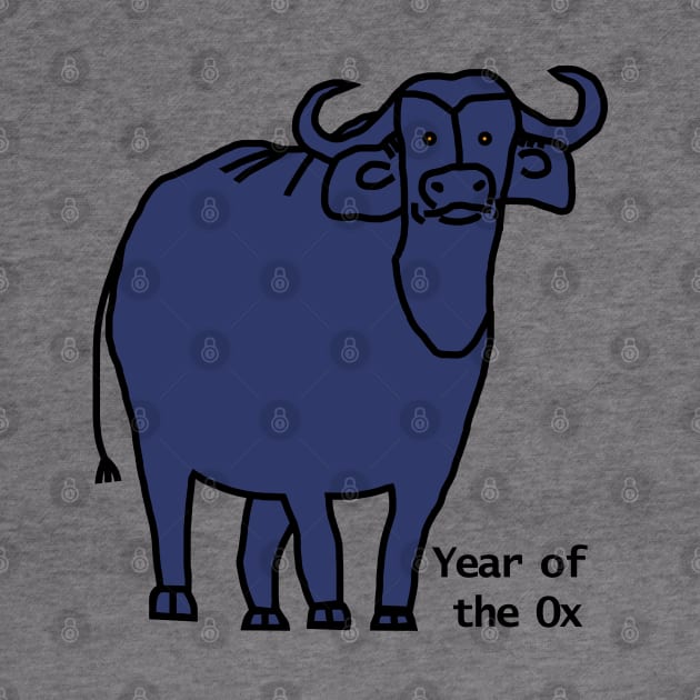 Year of the Ox Blue by ellenhenryart